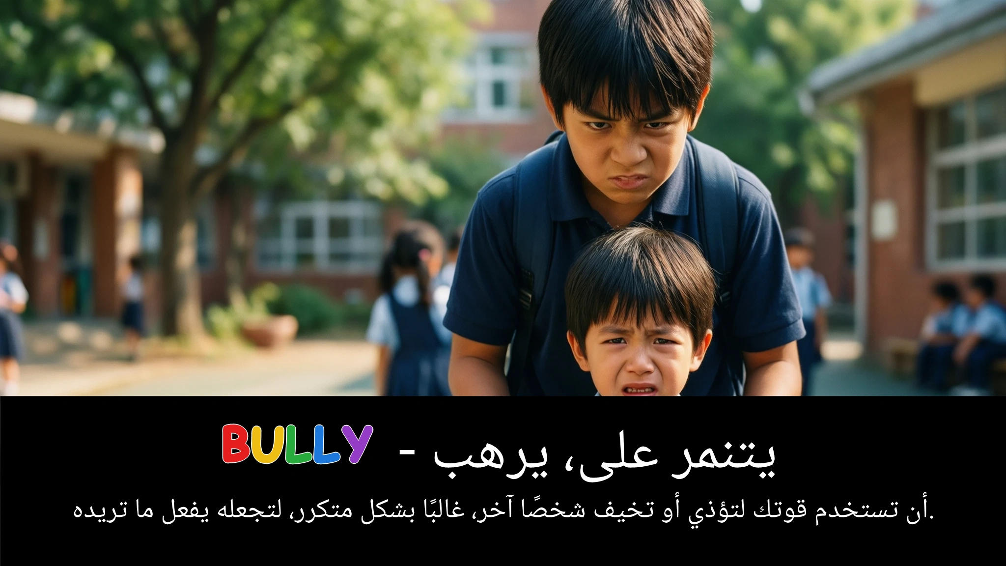 Arabic Illustration for bully